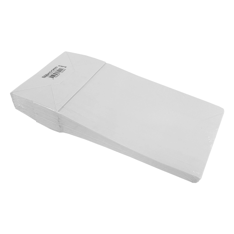 Bolsa Medoro de Papel Sobre 12.5 x 26 cm Blanco Paquete x 25 Art.BFCBLP